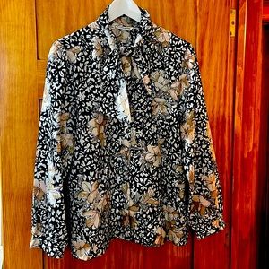 Alfred Dunner Tie-Neck Blouse